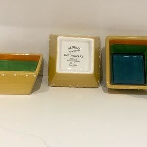 Colorful Earthenware Bowls Set